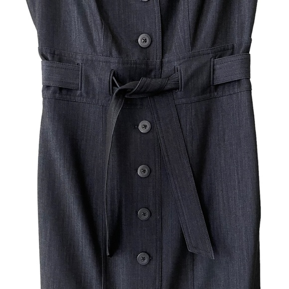 *NWOT* Calvin Klein Chambray Cap Sleeve Belted Button Down Sheath/Shirt Dress - Picture 8 of 14